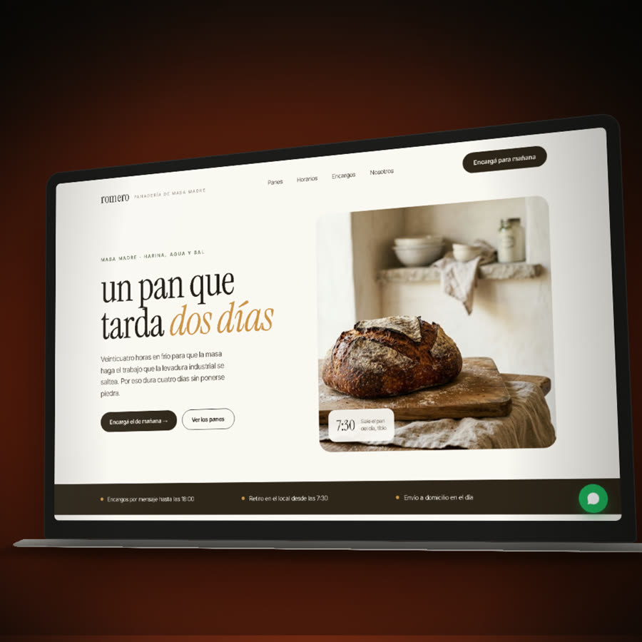 Laptop con una web abierta
